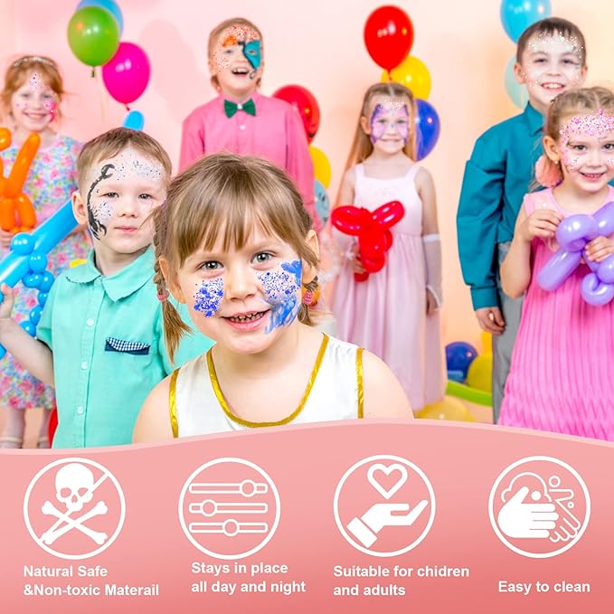 Go Ho Red Face Body Glitter,Singer Concerts Red Face Paint Glitter Makeup,Holographic Chunky Sequins Glitters for Eye Lip Hair Nails,Festival Rave Accessories,52g