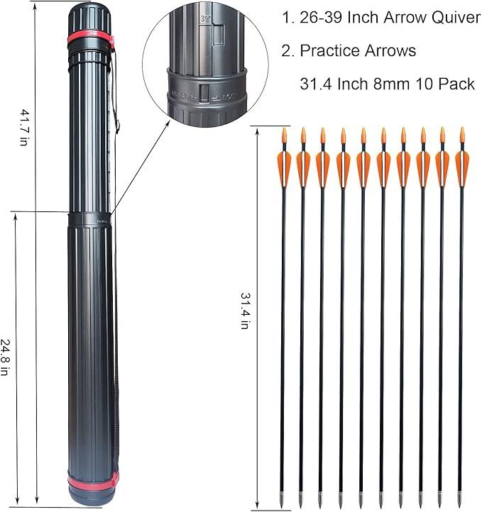 Archery Bow and Arrows Set for Adults 20 30 40 lbs Bow and Arrow for Beginner Teens Black Longbow Kit for Outdoor Hunting Archery Target with Quiver Target Faces Arm Guard Finger Saver