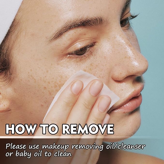 Glitter Freckles Face Tattoo - Gold Sparkle Freckles, Face Glitter Makeup Patches, 4pcs