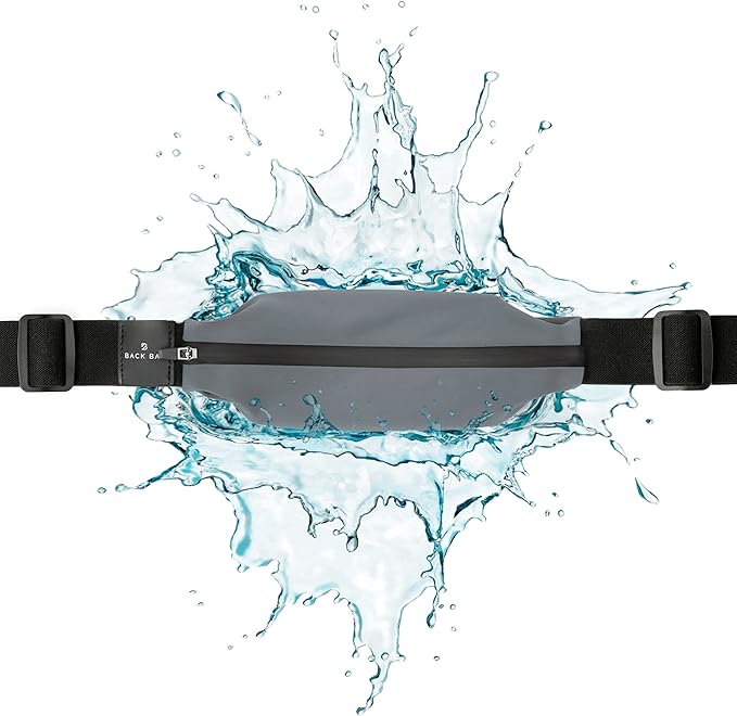 Back Bay Slim Running Belt for Women & Men [Fits ALL Phones], Runners Fanny Pack for Men, Money Belt, Running Gear Gift, Waist Bag Workout Gear, iPhone Runner's Phone Holder Waist Pack