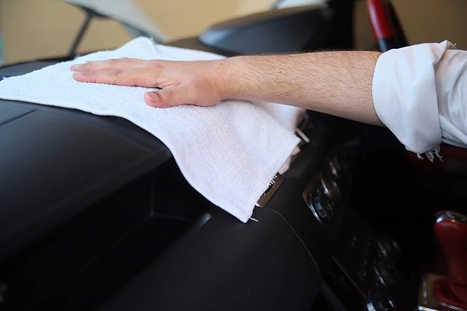 Avalon Towels Terry Bar Mop Towels (Value Pack of 60) Size 14"x17" – Absorbent and Durable, Multipurpose Cleaning Rags, Cotton Cleaning Cloths, Terry Cloth Rags, Reusable Shop Rag (White)