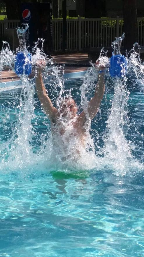 Aquatic Barbell - Blue (ASBBB) - Functional Pool Exercise Equipment | Water Weights | Includes Online Link to Access Barbell 360 Workout Program