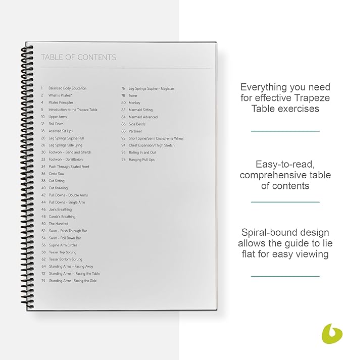 Balanced Body Trapeze Table (Cadillac) Guide, Pilates Trapeze Table Guide for Workout Equipment, for Home Gym or Studio Use