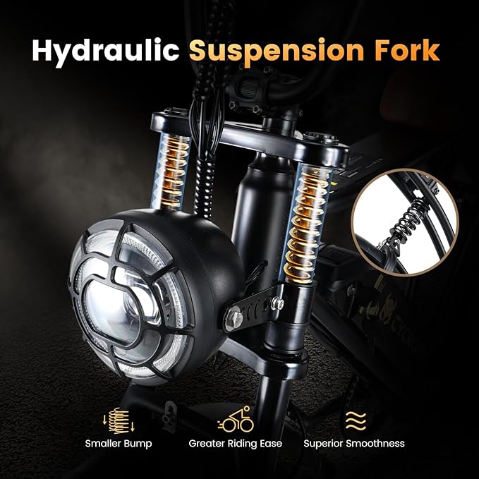 Electric Bike for Adults,Peak 1000W/1500W Motor,20/28MPH 55-150Mile ebikes for Adults with 10.4AH/13AH/26AH Battery,20" Fat Tire Electric Dirt Bike Commuting Off Road Ebike, UL2849