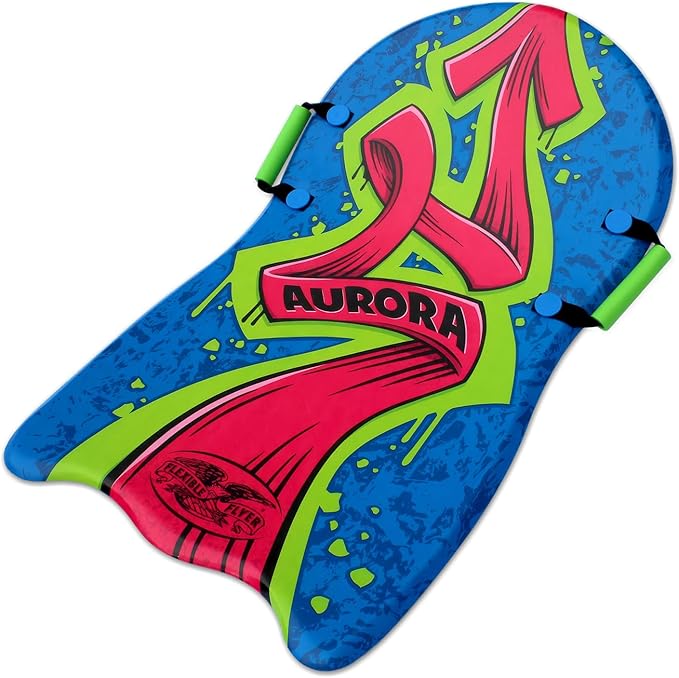 Flexible Flyer Lightweight Foam Slider, Adult and Kids Snow Play Sled with Handles, Winter Toboggan Sled for Ages 5 and Up