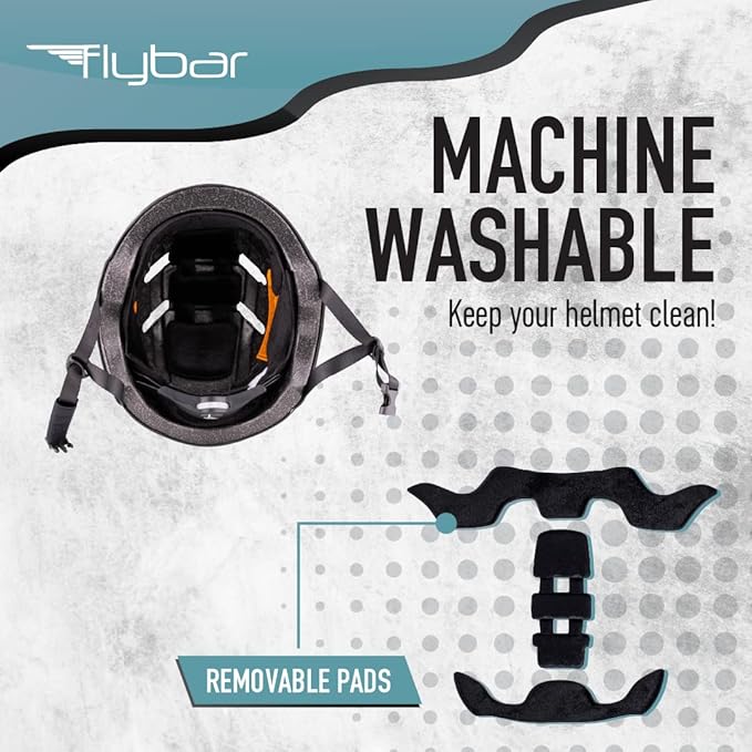 Flybar Bike Helmet- Multi Sport Dual Certified Adjustable Dial, Lightweight Skateboard Helmet, Roller Skating, Pogo, Electric Scooter, Snowboard, Boys and Girls Kids- Adults Helmets