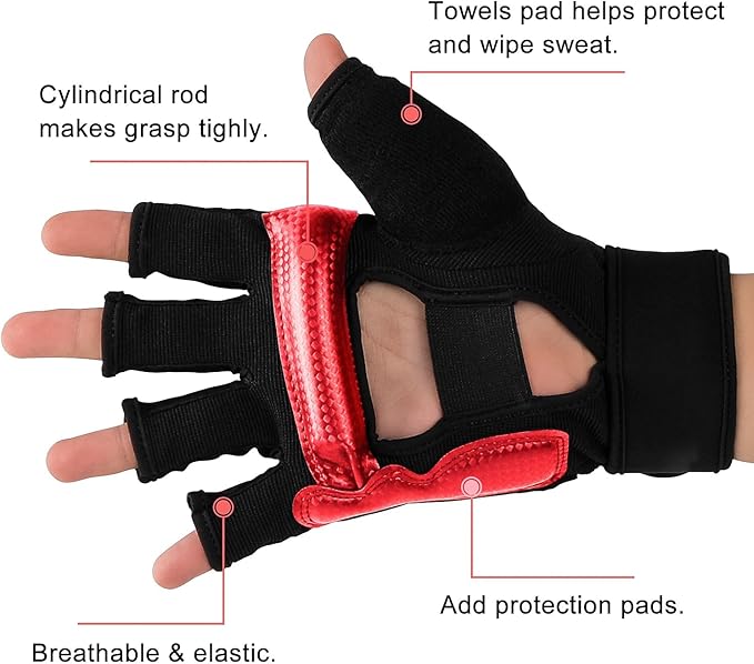 FitsT4 Sports Half Mitts MMA UFC Training Boxing Punch Bag Martial Arts Gloves