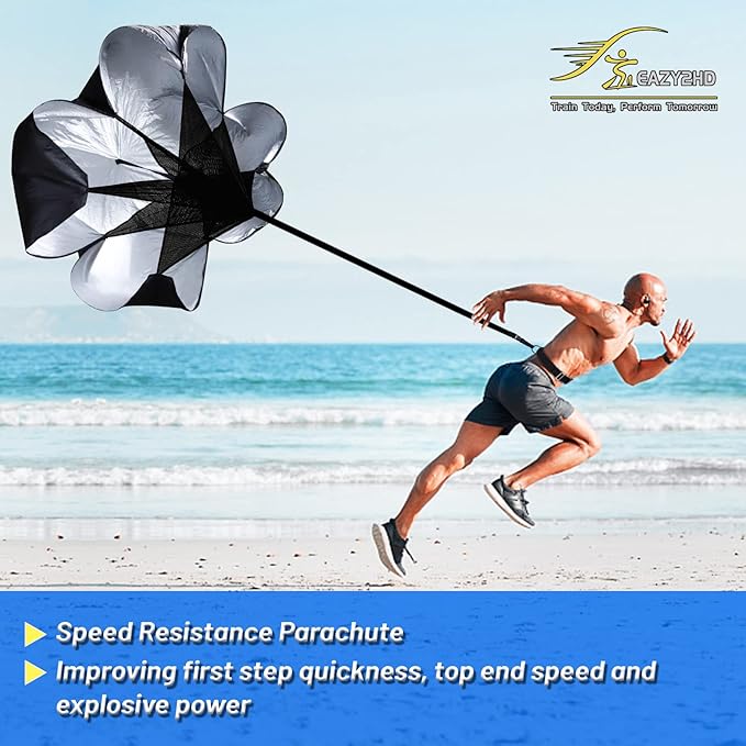 Eazy2hD Speed Agility Training Set- Agility Ladder,12 Cones, 4 Adjustable Hurdles,Parachute, Exercise Workout Equipment Boost Fitness & Increase Quick Footwork