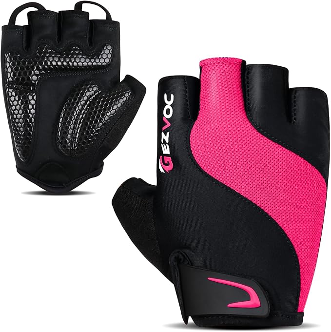 Cycling Gloves with Shock-Absorbing Pad, Extra Grip, Flexible Fit, Light Weight, Breathable for Men and Women Mountain Biking