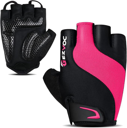 Cycling Gloves with Shock-Absorbing Pad, Extra Grip, Flexible Fit, Light Weight, Breathable for Men and Women Mountain Biking