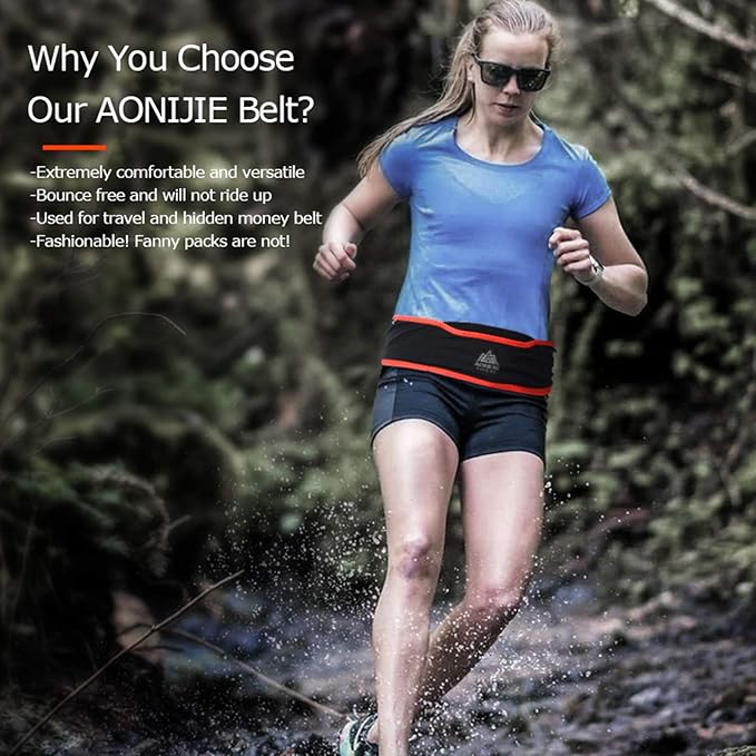 AONIJIE Hydration Belt Running Fanny Pack, with 250ml Soft Water Bottle Flask Phone Holder for Trailing Running Climbing Jogging Cycling Workout Fitness 3 Colors (Red, S/M)