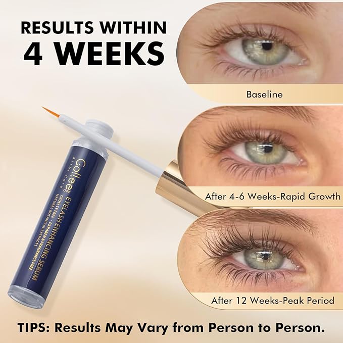 Eye Lash Serum for Fuller & Longer Looking Advanced Lash Enhancing Treatment Eyebrow Growth Support Serum with Natural Formula, 6ml