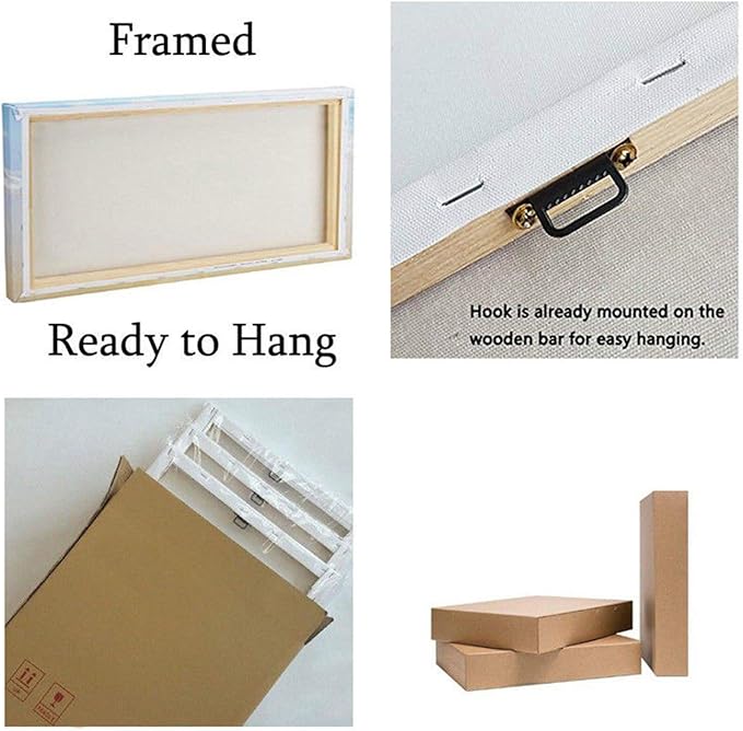 Hustle Grind Execute, Inspirational Wall Decor Art - Framed Canvas Office Decor, Quote Poster, Office Wall Art, White Large Poster, Positive Motivational Wall Art, 12x16inchx3pcs