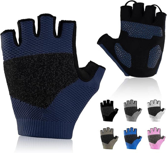 Cycling Gloves for Men Women, Half Finger Bike Gloves for Biking, Gym, Weight Lifting, Rowing, Riding, Outdoor Sports
