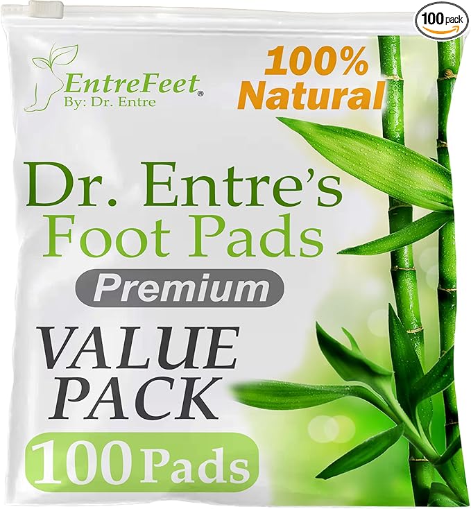 Dr. Entre's Value Pack Foot Pads: Premium Value Pads to Feel Better, Sleep Better & Relieve Stress | 100 Pack of Effective & Natural Foot Patches