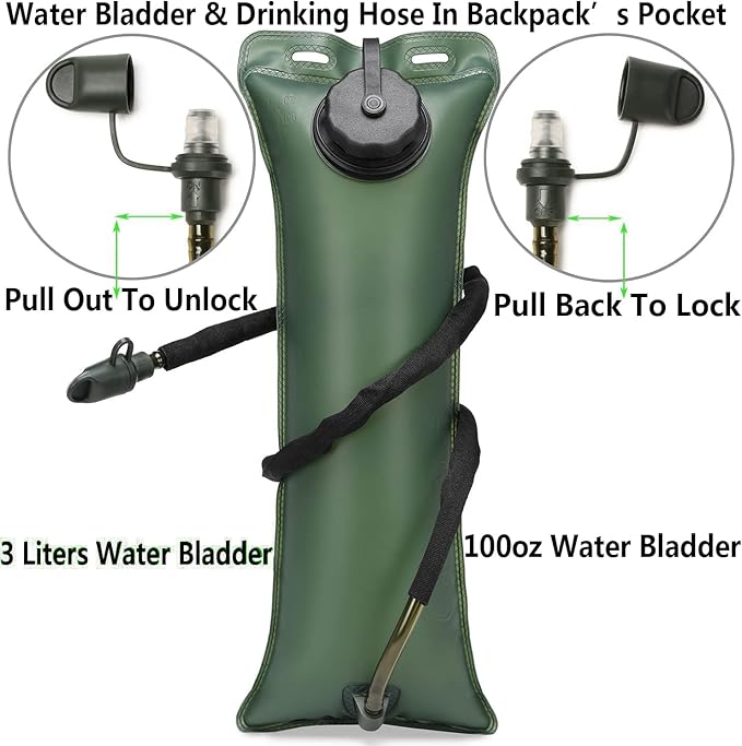 ATBP Running Hydration Vest Pack Tactical 3L Water Bladder Backpack Bag for Cycling Marathon Hiking Daypack Men & Women