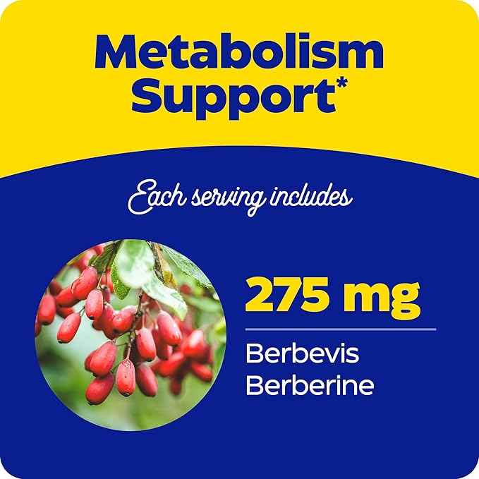 Enzymedica, Berberine Phytosome, 9.6X Better Bioavailability, High Potency Natural Vegan Dietary Supplement for Metabolic Support, 60 Capsules