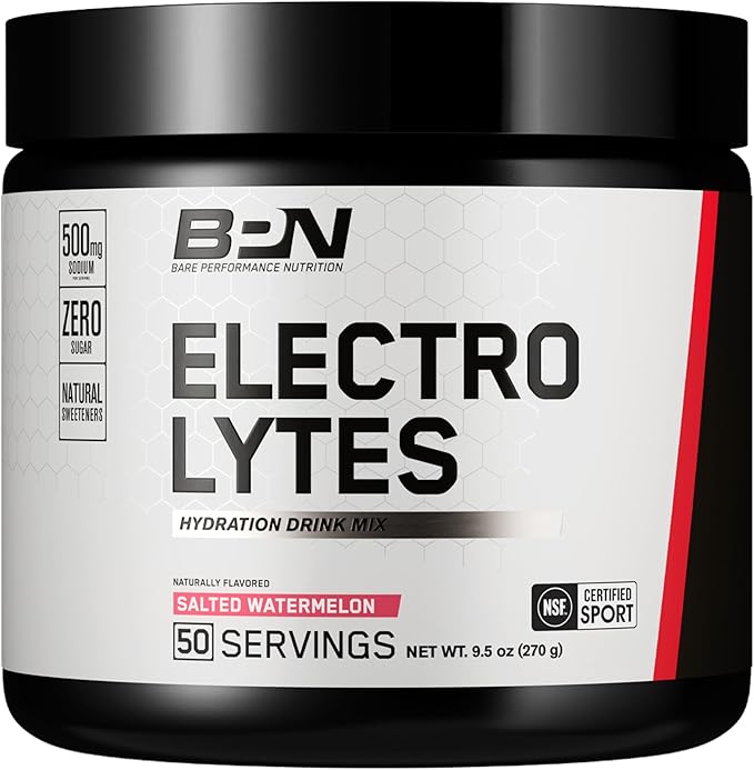 BARE PERFORMANCE NUTRITION, BPN Electrolytes Hydration Drink Mix, No Sugar, Keto, Salted Watermelon
