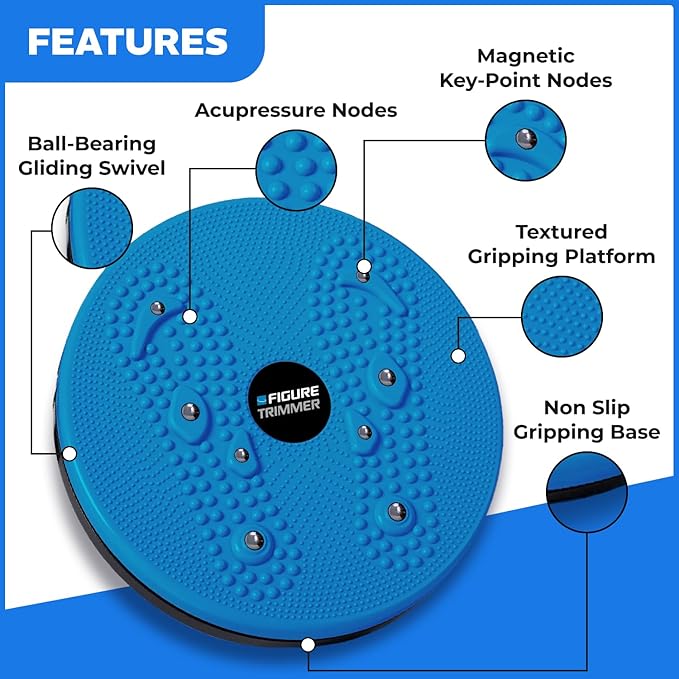 Core Abs Twister Board - Waist Sculptor Twister Board for Core & Ab Exercise - Waist Twisting Disc, Dizzy Disc Twist Board for Slimming Workout with 8 Magnets Reflexology