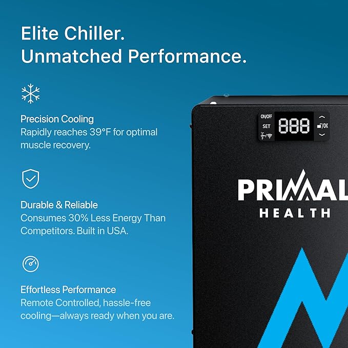 Cold Plunge Tub with Water Chiller (Maintains 37°F) – Complete Ice Bath Tub With Chiller – Ice Bath Water Chiller System with Hoses & Pumps – Cold Plunge Chiller for Recovery, Athletes & Home Use