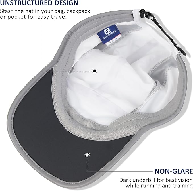 GADIEMKENSD Reflective Folding Outdoor Hat Unstructured Design UPF 50+ Sun Protection Sport Hats for Womens and Mens