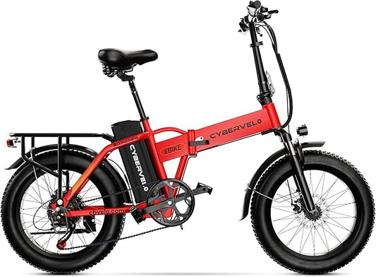 DriftGod Folding Electric Bike for Adults – 1000W Motor, 20"x3" Fat Tire, 48V Removable Battery, All-Terrain E-Bike with 7-Speed, Front Suspension – Powerful Foldable Ebike for Commuter