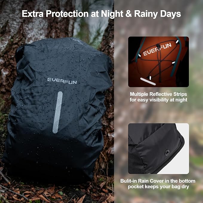 Everfun Hydration Backpack 18L with Water Bladder 2L/3L Hiking Water Backpack Women Men Hydration Pack Insulated Lightweight Day Hydropack with Storage for Hiking, Biking, Running, Festival