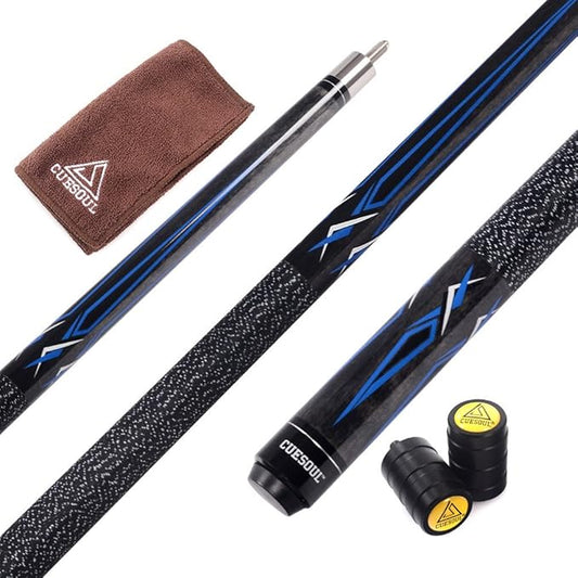 CUESOUL 58 Inch 19oz/20oz Maple Billiard Stick Pool Cue Set 11.5mm/13mm Tip[Weight Adjustable]