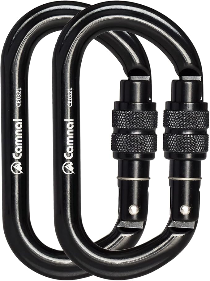 Heavy Duty Carabiner, 25kn(About 5620 lbs) Oval Carabiner Clip O-Shape Rock Climbing Carabiner Lightweight Caribeener for Climbing, Mountaineer, Aerial Work