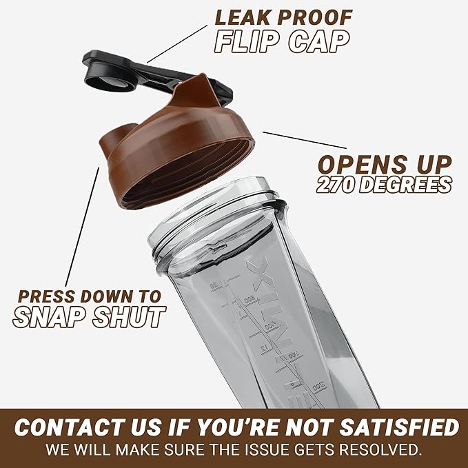 HELIMIX 2.0 Vortex Blender Shaker Bottle Holds upto 28oz | No Blending Ball or Whisk | USA Made | Portable Pre Workout Whey Protein Drink Shaker Cup | Mixes Cocktails Smoothies Shakes | Top Rack Safe