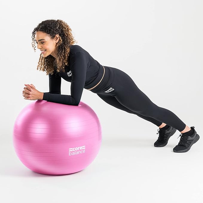 Exercise Ball for Workouts, Anti-Burst and Slip Resistant, Swiss Yoga Ball for Pregnancy, Stability, Fitness and Physical Therapy, 4 Sizes, with Pump