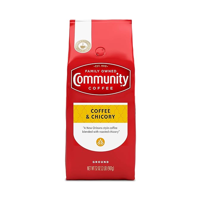 Community Coffee Coffee & Chicory Blend 32 Ounces, Medium Dark Roast Ground Coffee, 32 Ounce Bag (Pack of 1)
