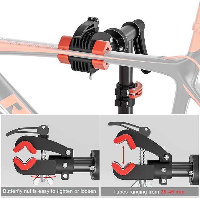 CXWXC Bike Repair Stand - Bench Mount Maintenance Stand Rack - E-bike Workstands for Mountain and Road Bikes - Home and Shop Mechanics