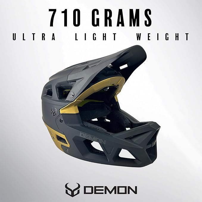 Demon United Podium X MIPS Full Face Mountain Bike Helmet- Removable Fit Pad Options- Advanced Venting System-Lightweight - Fullface DH BMX MTB Helmet