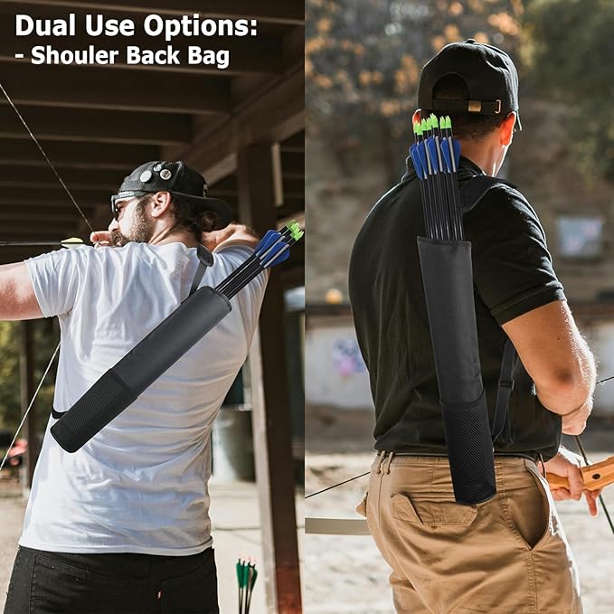 Cosmos Archery Arrow Quiver Holder Adjustable Arrow Backpack Bag Holder Hip Back Quiver for Arrows, Bow Hunting and Target Practicing