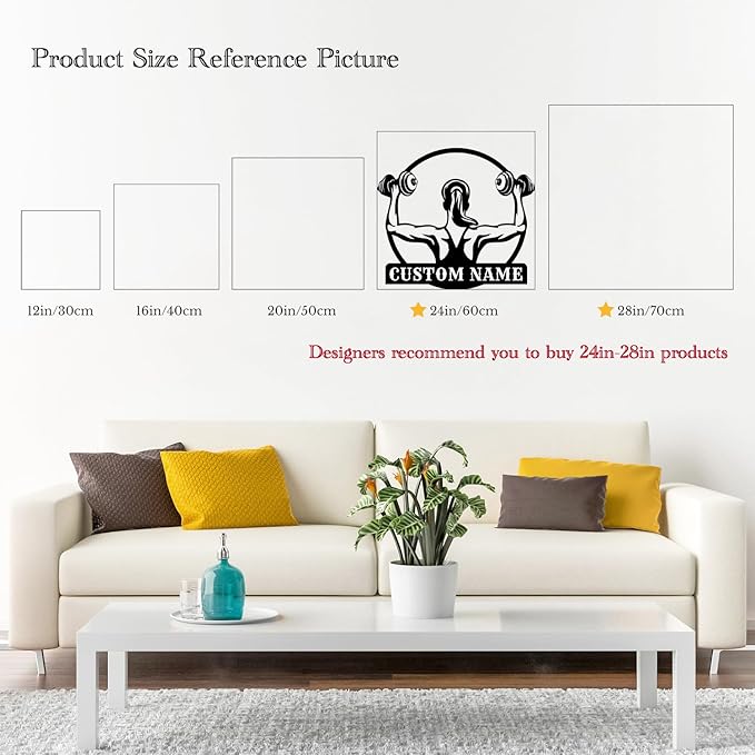 Customized Metal Gym Name Sign, Personalized Sports Room Wall Art,Metal Gym Sign,Unique Fitness Wall Sign, Gym Lovers Unique Gift, Gym Wall Art,Training Center Sign (Style-16)