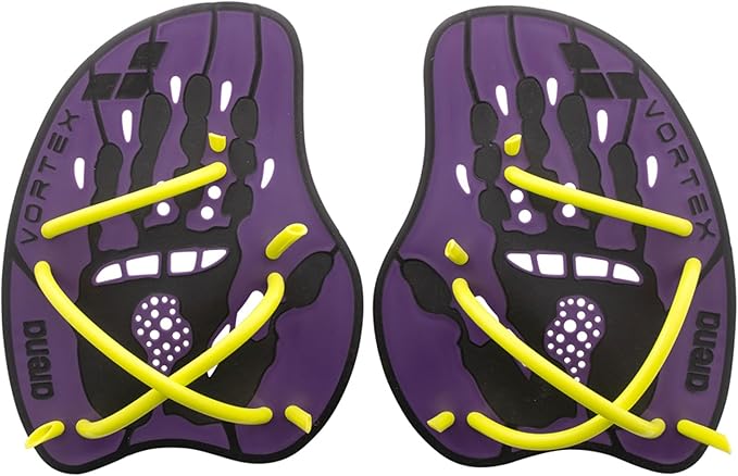 Arena Unisex Adult Vortex Evolution Swimming Hand Paddles for Women and Men Adjustable Straps Curved Design
