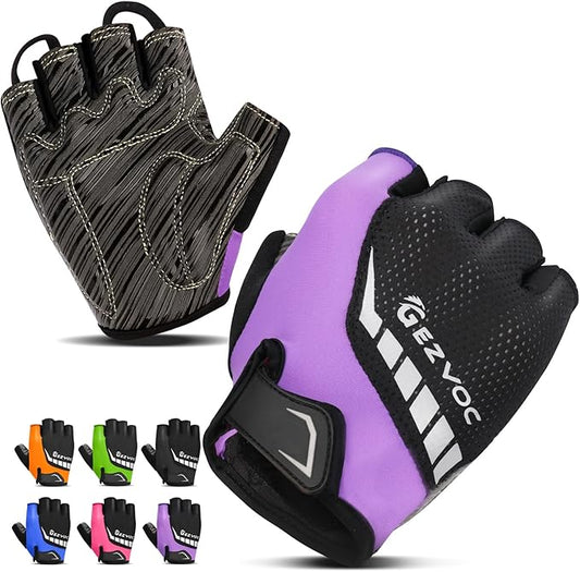 Cycling Gloves with Shock-Absorbing Pad, Extra Grip, Flexible Fit, Light Weight, Breathable for Men and Women Mountain Biking