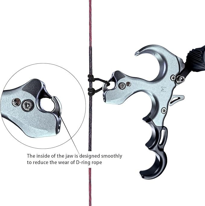 Compound Bow Aid Releaser with Wrist Straps and Adjustment Tool,Archery Release Aids with 3 Thumb Release Adjustable,Aluminum Alloy Aids.for Left and Right Handers.