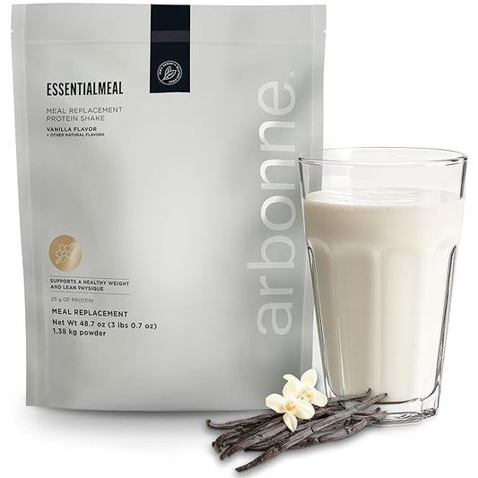 Arbonne EssentialMeal Meal Replacement Shake - Protein Shake, Vegan Protein Powder, Complete Daily Nutrition, Vanilla