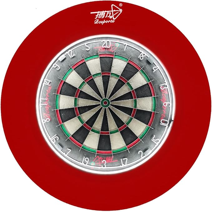 Dartboard Surround with Light Darts Board Surround (Red)