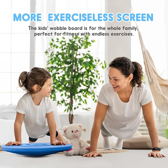 Balance Board for Kids with Maze - Plastic Wobble Board for Skiing Surfing Snowboard Training, Non-Slip Sensory Rocker Board for Toddlers 3-12, Core Strength Physical Therapy Equipment & Skateboard Balance Trainer