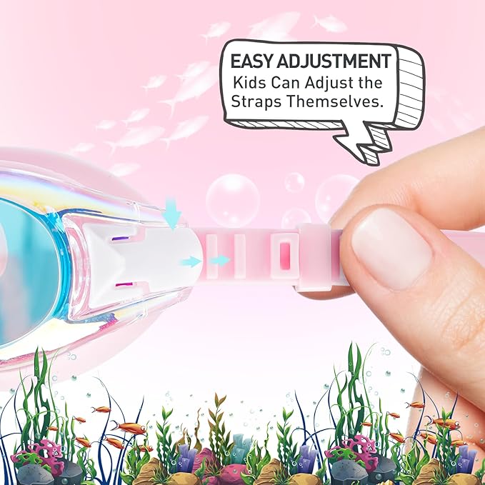 Aegend 2 Pack Kids Goggles, Swimming Goggles for Kids Age 4-16 Boys and Girls Youth, Anti-Fog Waterproof Anti-UV Pool Goggles