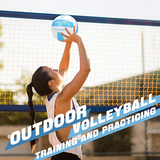 Beach/Water/Sand Volleyballs, Outdoor/Indoor Official Size, Soft Touch Volleyball for Beginners, Cute Volley Ball for Girls/Kids/Youth, Ideal Gifts with Pump for Backyard, Pool, Middle School