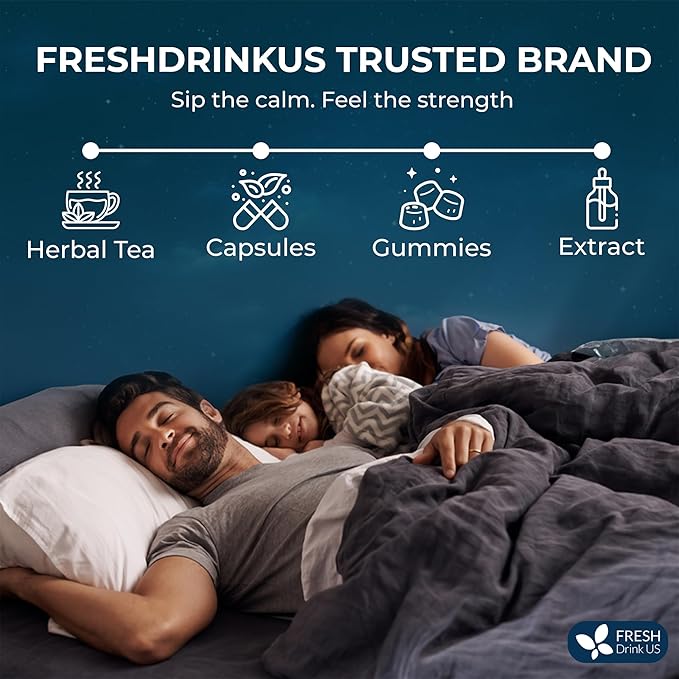 FreshDrinkUS, Premium 135 Tea Bags Better Sleep Herbal Tea | Caffeine-Free Loose Leaf Blend with Spearmint Leaves, Lemongrass Leaves, and Hawthorn Berry – Naturally Refreshing and Aromatic.