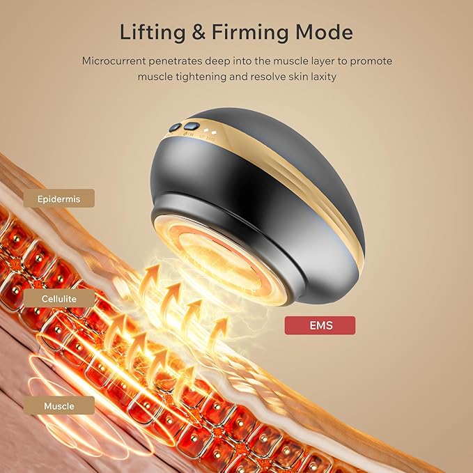 Depsoul Body Massager, 2 in 1 Professional Wireless Electric Massager with 3 Gears for Belly, Waist, Leg, Butt, Arm (Black)