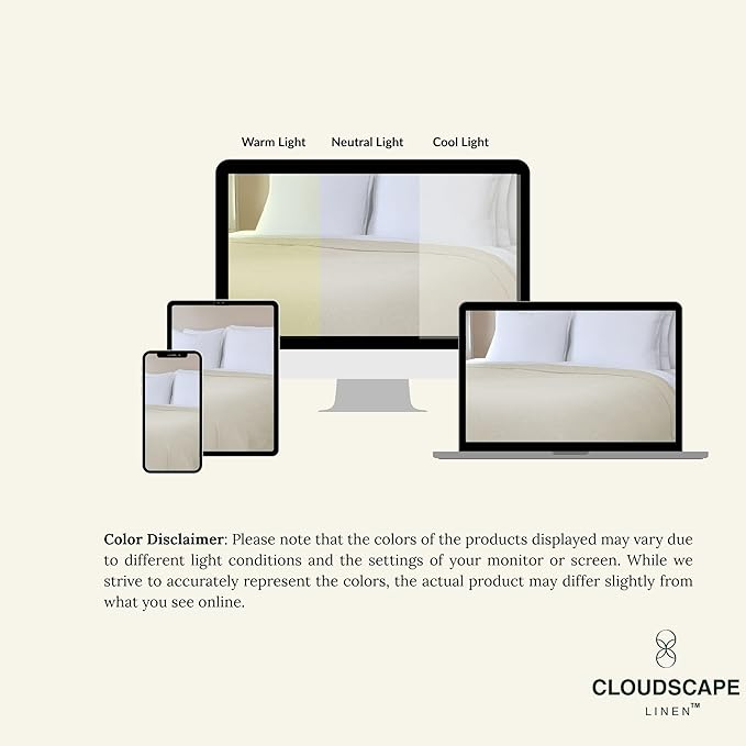 Cloud Scape Linen Herringbone Cotton Throw Blanket for Couch, Bed,Sofa, Home Decor, Soft, Lightweight, All-Season Bed Blanket, 50 x 70,Beige Fog