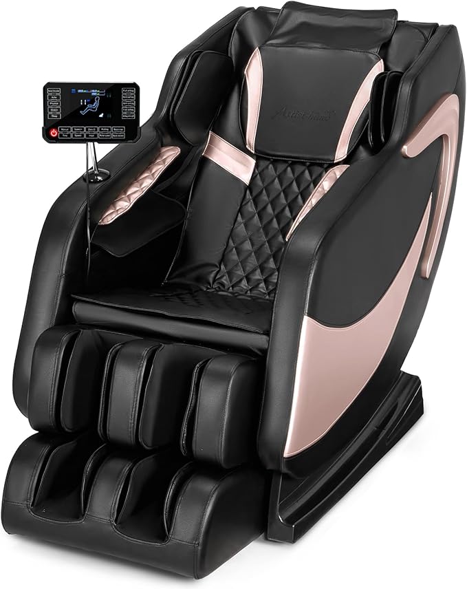 Artist hand Massage Chair Full Body, Zero Gravity Massage Chair Shiatsu Massage Recliner with 5 Auto Modes, Back & Upper Legs Heating, Bluetooth Speakers, Calfrest Extension, Airbags, Foot Rollers