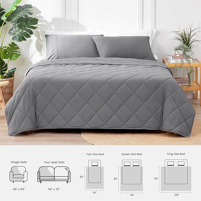 Cozy Bliss Cooling Blanket for Hot Sleepers, Q-Max 0.4 Cooling Comfort King Size, Cold Blankets for Night Sweats Sleeping, Ultra-Cool Lightweight Breathable Summer Blanket for Bed