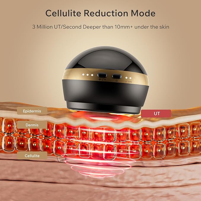 Depsoul Body Massager, 2 in 1 Professional Wireless Electric Massager with 3 Gears for Belly, Waist, Leg, Butt, Arm (Black)